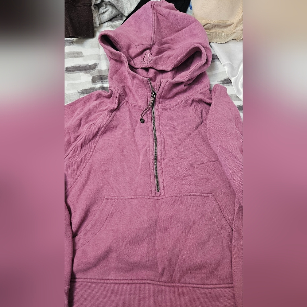 Lululemon Scuba Oversized Half-Zip Hoodie XL-XXL Velvet Dust Cropped Short